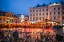 Picture of SWEDEN-LINKOPING-CAFES AND BARS ON STORA TARGET SQUARE-DUSK