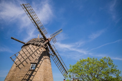 Picture of SWEDEN-OLAND ISLAND-STRANDSKOGEN-ANTIQUE WOODEN WINDMILL