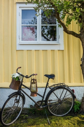 Picture of SOUTHERN SWEDEN-KARLSKRONA-BJORKHOLMEN AREA-THE NEIGHBORHOOD OF NAVAL CRAFTSMEN-BICYCLE
