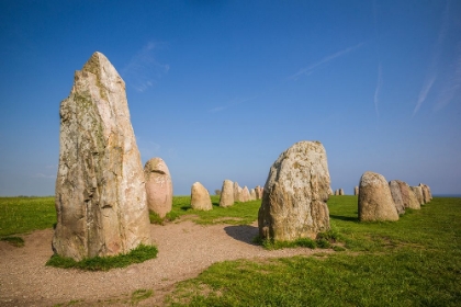 Picture of SOUTHERN SWEDEN-KASEBERGA-ALES STENAR-ALES STONES-EARLY PEOPLES RITUAL SITE-600 AD