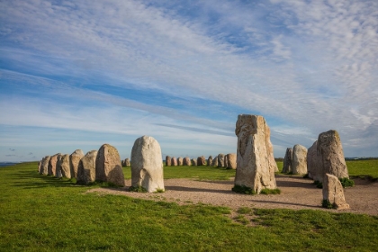 Picture of SOUTHERN SWEDEN-KASEBERGA-ALES STENAR-ALES STONES-EARLY PEOPLES RITUAL SITE-600 AD