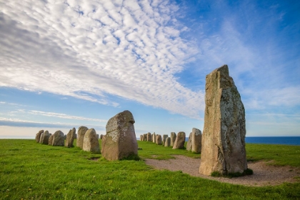 Picture of SOUTHERN SWEDEN-KASEBERGA-ALES STENAR-ALES STONES-EARLY PEOPLES RITUAL SITE-600 AD