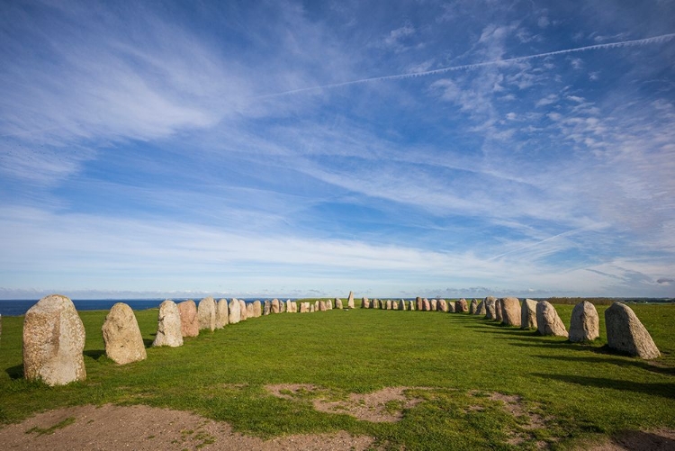 Picture of SOUTHERN SWEDEN-KASEBERGA-ALES STENAR-ALES STONES-EARLY PEOPLES RITUAL SITE-600 AD