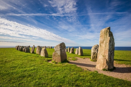 Picture of SOUTHERN SWEDEN-KASEBERGA-ALES STENAR-ALES STONES-EARLY PEOPLES RITUAL SITE-600 AD