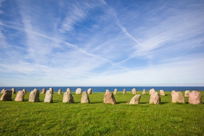 Picture of SOUTHERN SWEDEN-KASEBERGA-ALES STENAR-ALES STONES-EARLY PEOPLES RITUAL SITE-600 AD