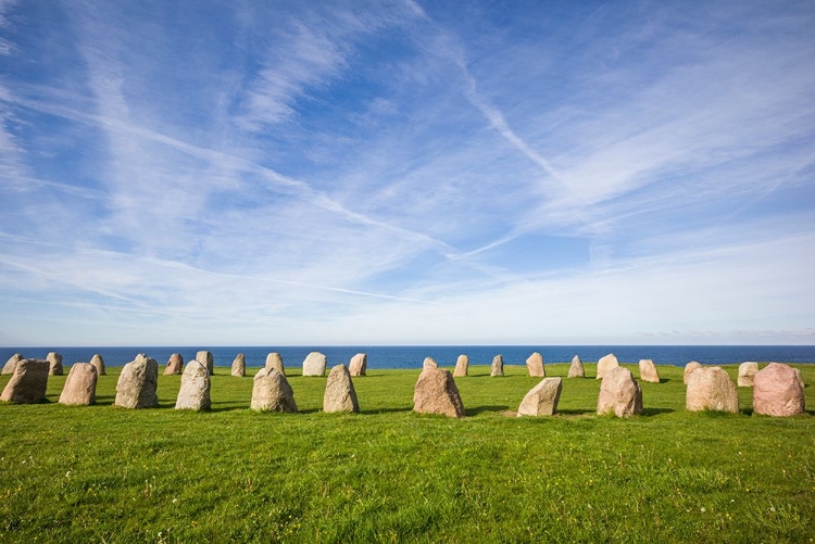 Picture of SOUTHERN SWEDEN-KASEBERGA-ALES STENAR-ALES STONES-EARLY PEOPLES RITUAL SITE-600 AD