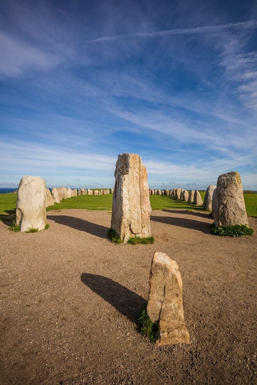 Picture of SOUTHERN SWEDEN-KASEBERGA-ALES STENAR-ALES STONES-EARLY PEOPLES RITUAL SITE-600 AD