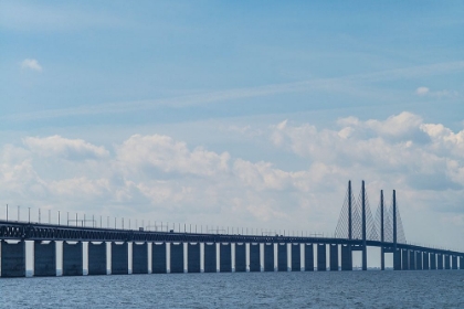 Picture of SWEDEN-SCANIA-MALMO-ORESUND BRIDGE-LONGEST CABLE-TIED BRIDGE IN EUROPE-LINKING SWEDEN AND DENMARK