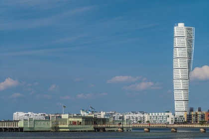 Picture of SWEDEN-SCANIA-MALMO-TURNING TORSO BUILDING-DESIGNED BY ARCHITECT SANTIAGO CALATRAVA-2005