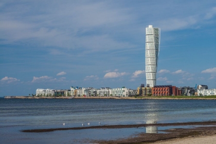 Picture of SWEDEN-SCANIA-MALMO-TURNING TORSO BUILDING-DESIGNED BY ARCHITECT SANTIAGO CALATRAVA-2005