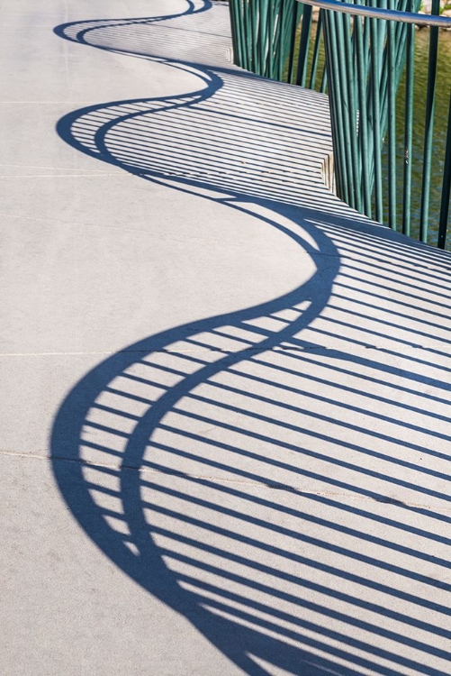 Picture of SWEDEN-SCANIA-MALMO-RORSJOKANALEN CANAL BRIDGE-SHADOW PATTERN