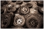 Picture of SWEDEN-SMALAND-RYD-KYRKO MOSSE CAR CEMETERY-FORMER JUNKYARD NOW PUBIC PARK-OLD TIRES