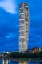 Picture of SWEDEN-SCANIA-MALMO-TURNING TORSO BUILDING-DESIGNED BY ARCHITECT SANTIAGO CALATRAVA-2005-DUSK