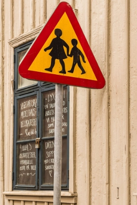 Picture of SWEDEN-VASTRAGOTLAND AND BOHUSLAN-GOTHENBURG-HAGA NEIGHBORHOOD-CHILDREN CROSSING SIGN
