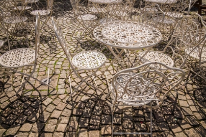 Picture of SWEDEN-VASTRAGOTLAND AND BOHUSLAN-GOTHENBURG-OUTDOOR TABLE AND CHAIRS