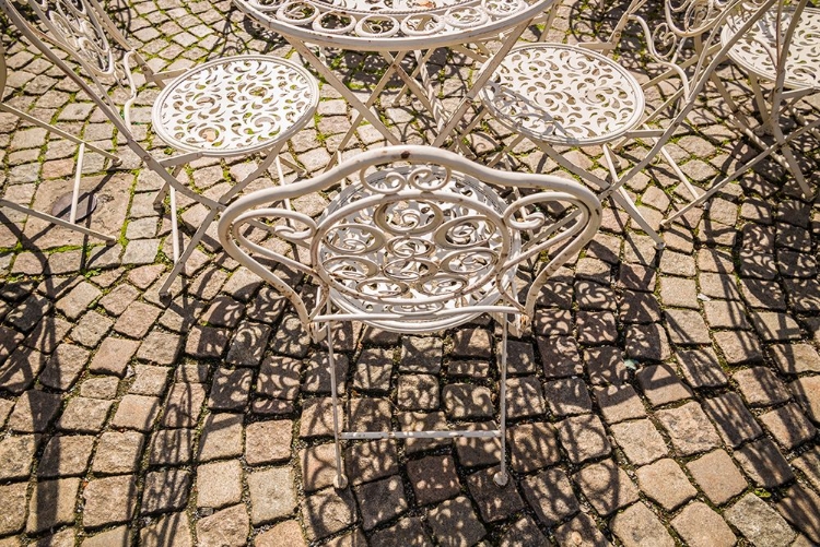 Picture of SWEDEN-VASTRAGOTLAND AND BOHUSLAN-GOTHENBURG-OUTDOOR TABLE AND CHAIRS