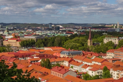 Picture of SWEDEN-VASTRAGOTLAND AND BOHUSLAN-GOTHENBURG-HIGH ANGLE CITY VIEW FROM THE SKANSPARKEN-LATE AFTERNO