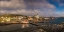 Picture of SWEDEN-BOHUSLAN-TJORN ISLAND-SKARHAMN-TOWN SKYLINE WITH SKARHAMN CHURCH-SUNSET