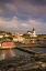 Picture of SWEDEN-BOHUSLAN-TJORN ISLAND-SKARHAMN-TOWN SKYLINE WITH SKARHAMN CHURCH-SUNSET