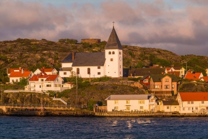Picture of SWEDEN-BOHUSLAN-TJORN ISLAND-SKARHAMN-SKARHAMNS CHURCH-LATE AFTERNOON