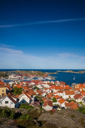 Picture of SWEDEN-BOHUSLAN-TJORN ISLAND-SKARHAMN-TOWN VIEW-DAWN