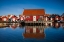 Picture of SWEDEN-BOHUSLAN-KUNGSHAMN-RED FISHING SHACKS IN THE FISKETANGEN-OLD FISHERMANS NEIGHBORHOOD