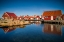 Picture of SWEDEN-BOHUSLAN-KUNGSHAMN-RED FISHING SHACKS IN THE FISKETANGEN-OLD FISHERMANS NEIGHBORHOOD
