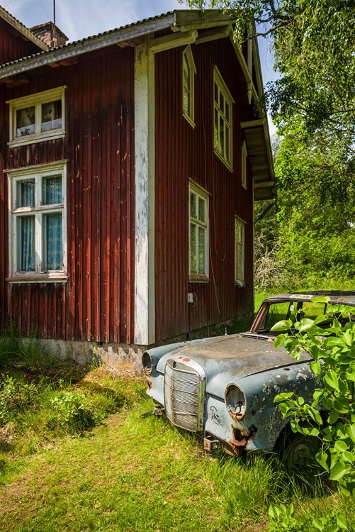 Picture of SWEDEN-VARMLAND-BASTNAS-BASTNAS CAR CEMETERY PUBLIC PARK-ANTIQUE CAR JUNKYARD
