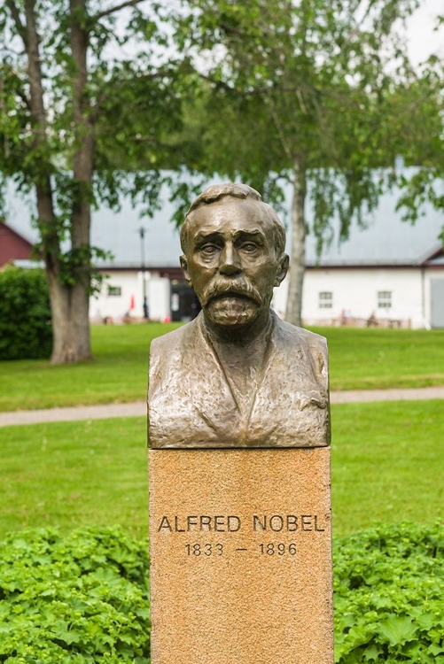 Picture of SWEDEN-VARMLAND-KARLSKOGA-BJORKHOLM-THE HOME OF INVENTOR ALFRED NOBEL-STATUE OF NOBEL