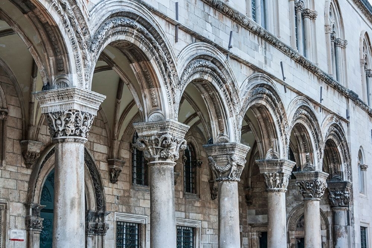 Picture of DUBROVNIK-CROATIA-ORNATE COLUMNS AT SPONZA PALACE