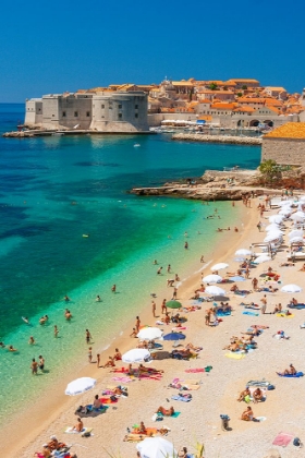 Picture of DUBROVNIK-CROATIA-BEACH ON THE ADRIATIC SEA NEAR OLD TOWN