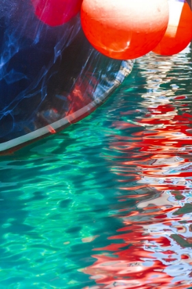 Picture of BOAT BUOYS REFLECT IN THE WATER OF THE ADRIATIC SEA-KOLOCEP ISLAND-CROATIA