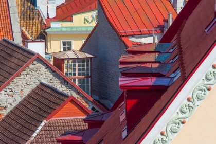 Picture of RED ROOFS OF HISTORICAL BUILDINGS IN THE OLD TOWN-TALLINN-ESTONIA