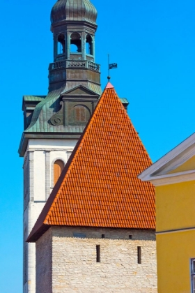 Picture of ST-MARYS CATHEDRAL SPIRE AND MAIDEN TOWER IN THE OLD TOWN-TALLINN-ESTONIA