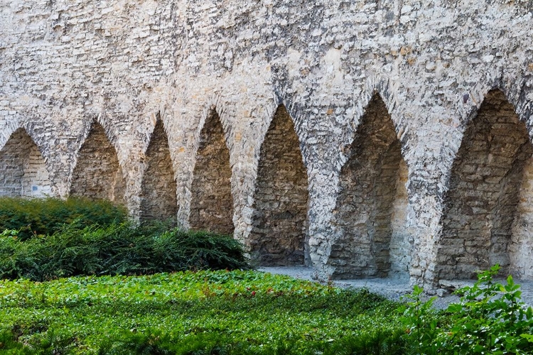 Picture of MEDIEVAL CITY WALL IN THE OLD TOWN-TALLINN-ESTONIA