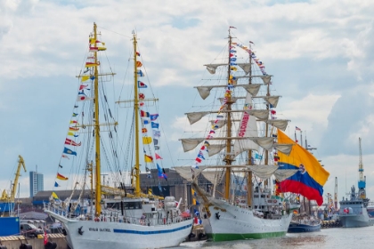 Picture of TALL SAILBOATS IN THE HARBOR DURING KLAIPEDA SEA FESTIVAL-KLAIPEDA-LITHUANIA