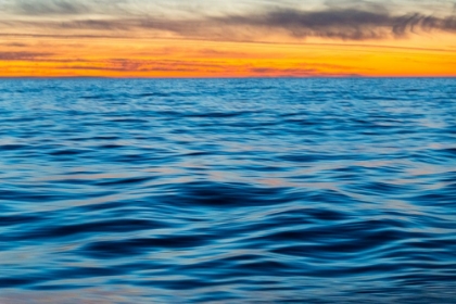 Picture of OCEAN WAVES AT SUNSET-GREENLAND