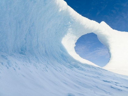 Picture of ICEBERG FROZEN INTO THE SEA ICE OF THE UUMMANNAQ FJORD SYSTEM DURING WINTER-GREENLAND-DANISH TERRIT