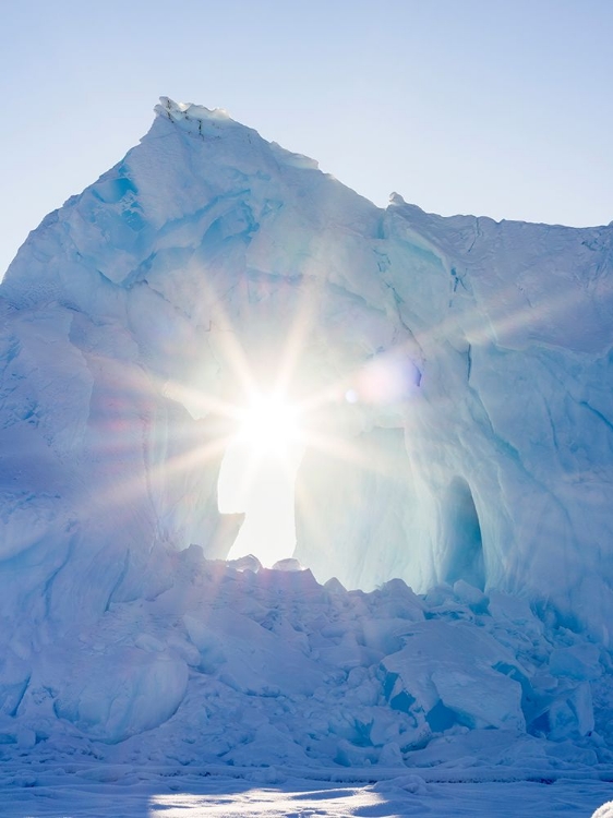 Picture of ICEBERG FROZEN INTO THE SEA ICE OF THE UUMMANNAQ FJORD SYSTEM DURING WINTER-GREENLAND-DANISH TERRIT