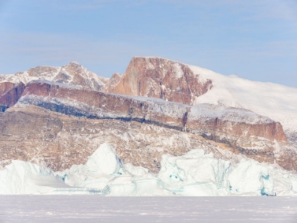 Picture of ICEBERGS FROZEN INTO THE SEA ICE OF THE UUMMANNAQ FJORD SYSTEM DURING WINTER-GREENLAND-DANISH TERRI