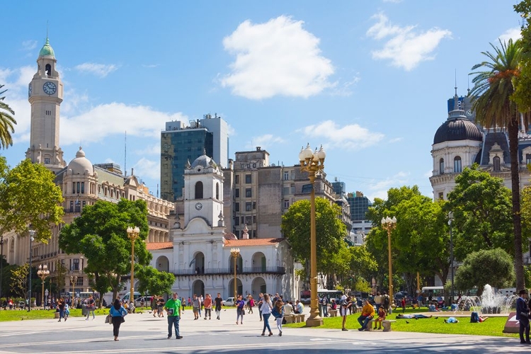 Picture of CLOCK TOWER OF CITY LEGISLATURE BUILDING-BUENOS AIRES CABILDO AND BUENOS AIRES CITY HALL IN PLAZA D