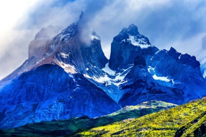 Picture of PAINE HORNS THREE GRANITE PEAKS-TORRES DEL PAINE NATIONAL PARK-PATAGONIA-CHILE