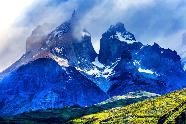 Picture of PAINE HORNS THREE GRANITE PEAKS-TORRES DEL PAINE NATIONAL PARK-PATAGONIA-CHILE