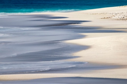 Picture of SURF PATTERN WASHING UP ON WHITE SANDY BEACH-ESPANOLA ISLAND-GALAPAGOS ISLANDS-ECUADOR