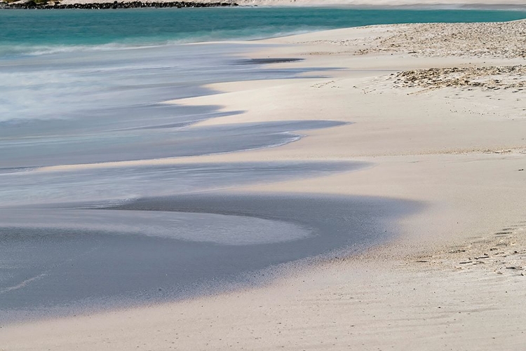 Picture of SURF PATTERN WASHING UP ON WHITE SANDY BEACH-ESPANOLA ISLAND-GALAPAGOS ISLANDS-ECUADOR