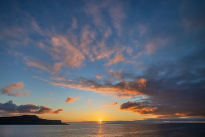 Picture of SUNSET OVER PACIFIC OCEAN-SANTIAGO ISLAND-GALAPAGOS ISLANDS-ECUADOR