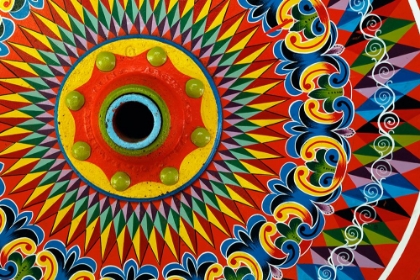 Picture of COLORFULLY PAINTED WAGON WHEEL-COSTA RICA