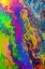 Picture of ABSTRACT PATTERN IN OIL SPILLED IN SMALL STREAM-COSTA RICA