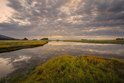 Picture of SUNRISE ON SLOUGH OF SILVER SALMON CREEK-LAKE CLARK NATIONAL PARK AND PRESERVE-ALASKA