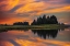 Picture of SUNRISE ON SLOUGH OF SILVER SALMON CREEK-LAKE CLARK NATIONAL PARK AND PRESERVE-ALASKA